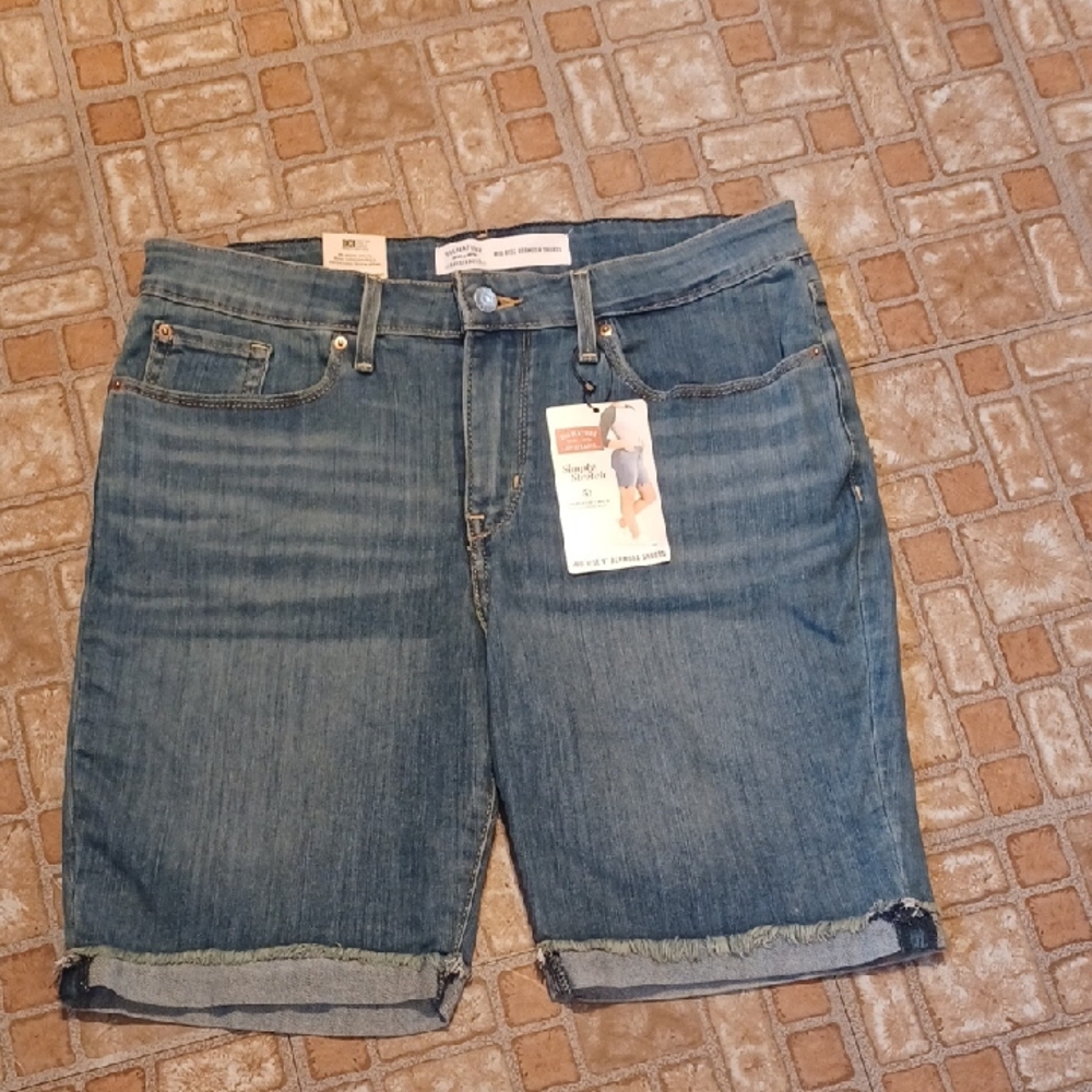 Signature by Levi Strauss Blue Jean Shorts Size 12 Mid Rise Size 12